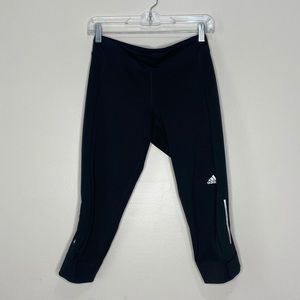 Adidas climalite running workout capri black leggings medium